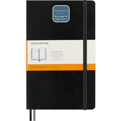 Afbeelding van Moleskine Classic Notitieboek Expanded Large Softcover Gelinieerd Zwart