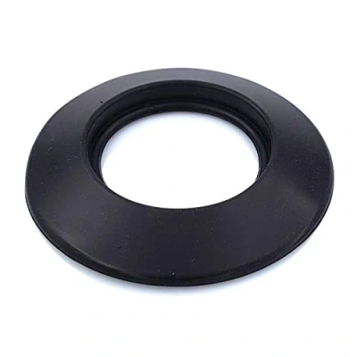 Afbeelding van TYGERIX® 80 mm zwarte siliconen rozet flexibele voor dakbedekking van ketels kachels en alle installaties bestendig tot 1000 C gecertificeerd materiaal