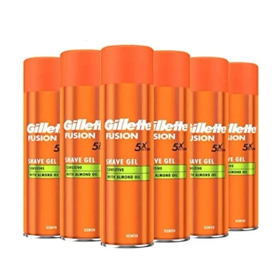 Afbeelding van Gillette Men Fusion Sensitive Shaving Gel 6 x 200 ml