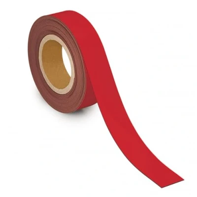 Afbeelding van MAUL magnetisch etiketband beschrijf en wisbaar, 10mtx40mm, rood magneetband