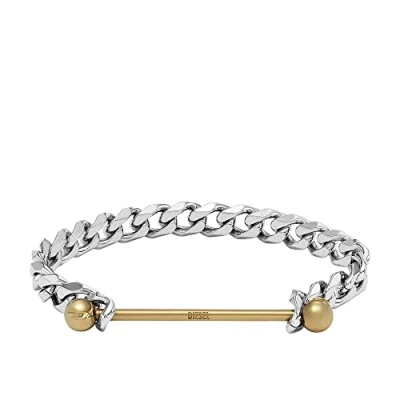 Afbeelding van Diesel Armband silvercoloured, Heren, Maat: One Size, Silver coloured