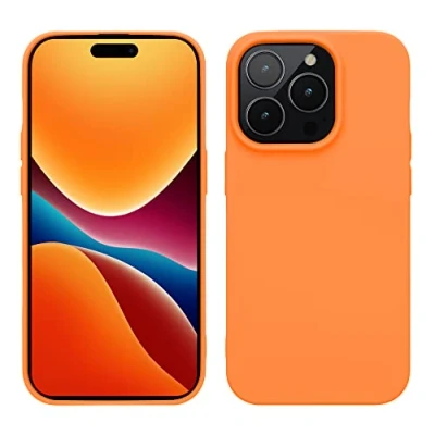 Afbeelding van kwmobile telefoonhoesje geschikt voor Apple iPhone 14 Pro Hoesje smartphone Back cover in fruitig oranje