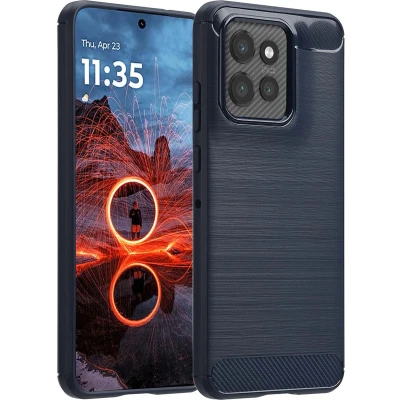 Afbeelding van imoshion Hoesje Geschikt voor Motorola ThinkPhone 25 / Edge 50 Neo Siliconen Brushed Backcover Donkerblauw