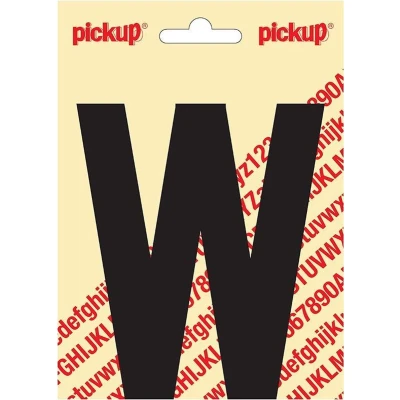 Afbeelding van Plakletter Nobel Sticker zwarte letter W Pickup