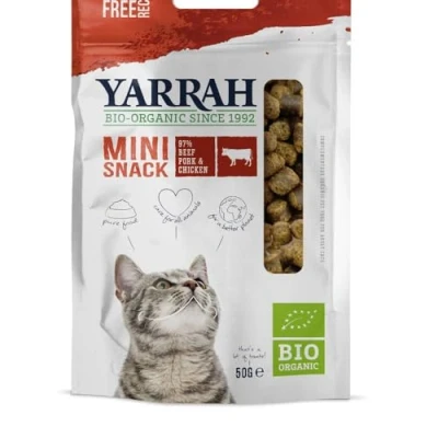 Afbeelding van Yarrah Bio Kat Mini Snacks Kattensnack Rund 50 g