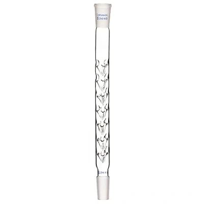 Afbeelding van Labasics Vigreux Kolom, 24/40 Gewrichten Borosilicaatglas Fractionele Kolom Distillatie met Inkepingen en 200 mm Lengte voor Laboratorium