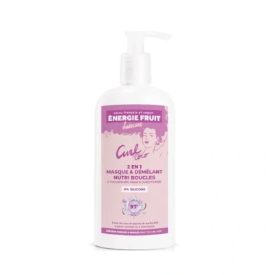 Image de ENERGIE FRUIT Masque + Après Shampoing Coco &amp; Beurre de Karité BIO Cheveux Bouclés Frisés Vegan 300ml