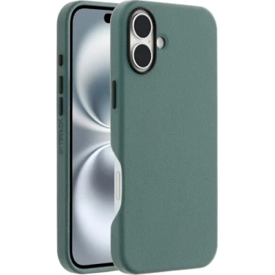 Image de OtterBox Symmetry Series Coque de protection pour téléphone portable compatibilité avec MagSafe cuir catus, polyuréthane sagebrush (vert) Apple iPhone 16 Plus