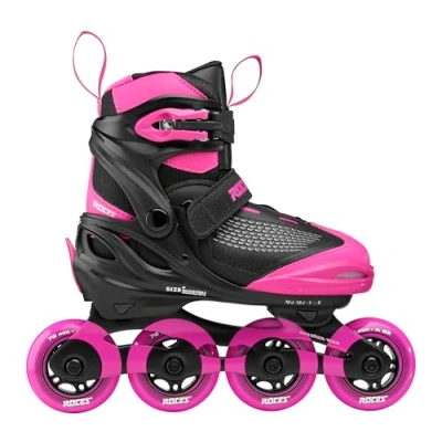 Afbeelding van Roces Moody X TIF Girl Verstelbare Skeelers Kinderen Zwart Roze 30 35