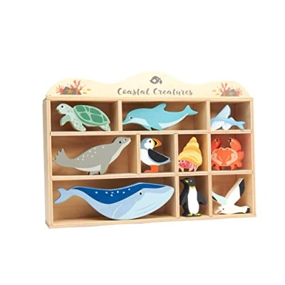Afbeelding van Tender Leaf Toys Dierenset Coastel 38 X 22 Cm Hout 11 delig