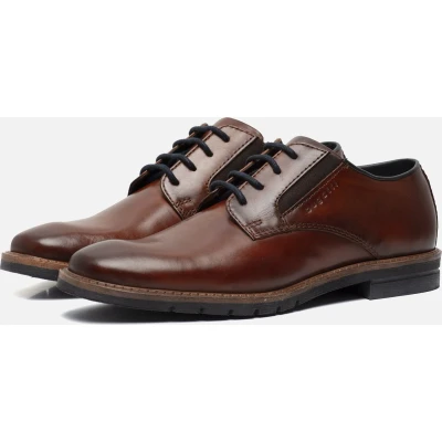 Afbeelding van Bugatti leren heren veterschoenen cognac bruin Maat 41