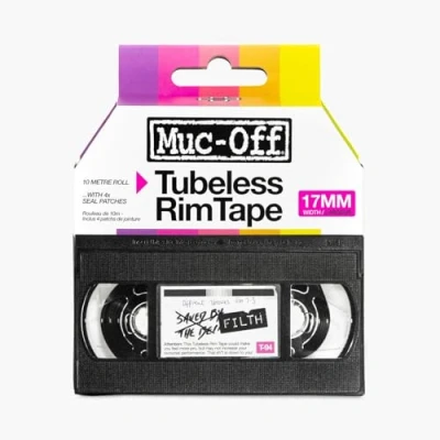 Image de Muc Off Fond de Jante Vélo Tubeless 17 mm Adhésif Sensible à la Pression Pour Installation Pneus Rouleau 10 Mètres 4 Patchs d&#039;Étanchéité Inclus