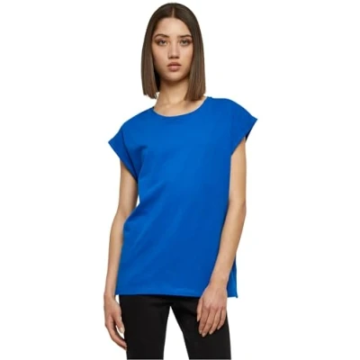 Image de Urban Classics Femme T shirt Thé à épaules dénudées pour femme, Bleu clair, S