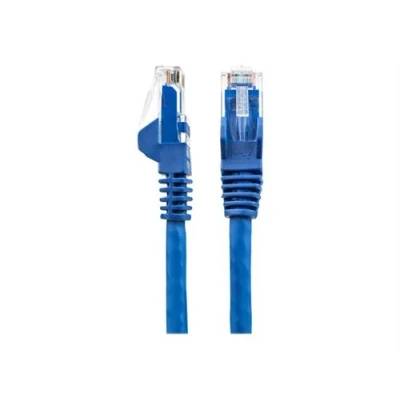 Image de StarTech.com Câble Ethernet CAT6 5m LSZH (Low Smoke Zero Halogen) Cordon RJ45 UTP Anti accrochage 10 GbE LAN Réseau Internet 650MHz 100W PoE Bleu Snagless 24AWG (N6LPATCH5MBL) de raccordement RJ 45 (M) pour 5 m