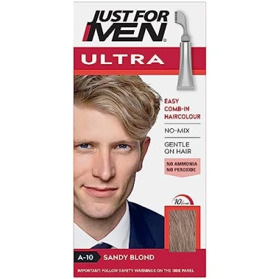 Afbeelding van Just for men Ultra blonde haarverf voor kort haar, kam de grijstinten A10 blond