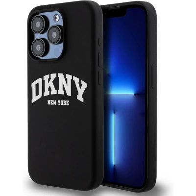 Afbeelding van DKNY Silicone Arch Logo Back Case (MagSafe Compatible) Geschikt voor Apple iPhone 15 Pro (6.1&quot;) Zwart
