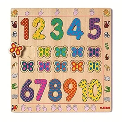Afbeelding van Djeco puzzel cijfers en vlinders 20st