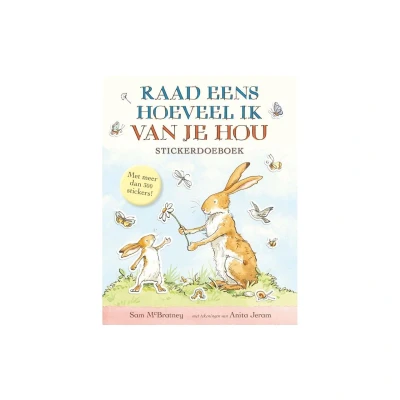 Afbeelding van Uitgeverij lemniscaat raad eens hoeveel ik van je hou stickerdoeboek