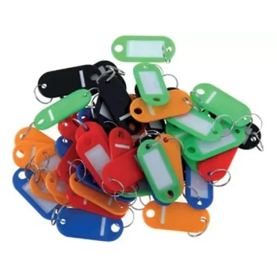 Afbeelding van Sleutelhangers, geassorteerde kleuren, pak van 20 stuks sleutelhanger