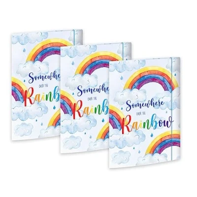 Afbeelding van RNKVERLAG 46331 3 Over the Rainbow map A4 met elastische sluiting, 240 x 330 mm, stuks