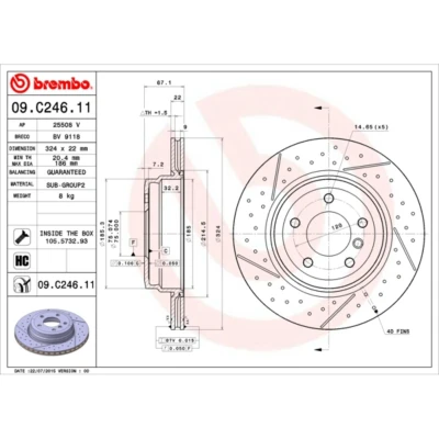 Afbeelding van Brembo Remschijf 09.C246.11