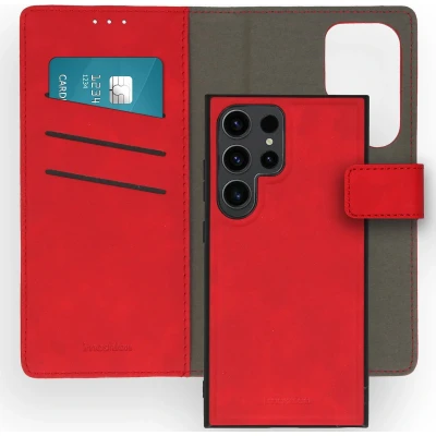 Afbeelding van iMoshion Hoesje Geschikt voor Samsung Galaxy S24 Ultra Met Pasjeshouder Uitneembare 2 in 1 Luxe Bookcase Rood