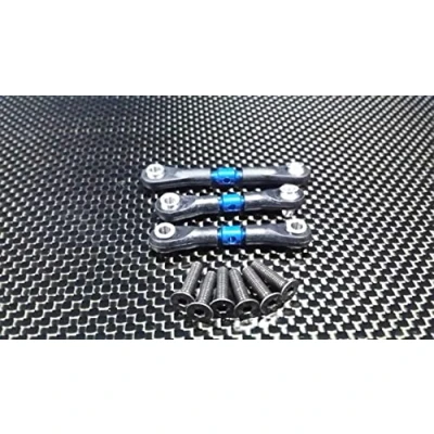Afbeelding van GPM Tamiya TT 02 Upgrade onderdelen aluminium stuurstang 1 set blauw