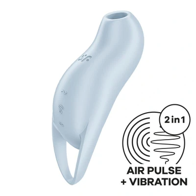Afbeelding van Satisfyer Pocket Pro Compacte Vibrerende Luchtdruk Vibrator Lichtblauw