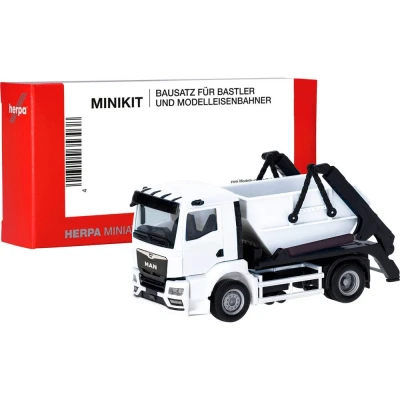 Afbeelding van Herpa 013987 H0 Vrachtwagen MAN TGS NN afzetkipper AK12, wit