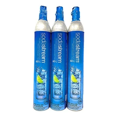 Image de Lot de 3 cylindres recharge gaz co2 60l pour machine à gazéifier Sodastream x cylindre