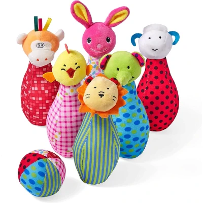 Afbeelding van The Twiddlers Bowlingset Junior 6 X 19 Cm Katoen 7 delig