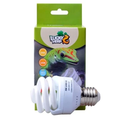 Afbeelding van LUCKY HERP Mini compacte fluorescerende UVA UVB 5.0 lamp voor reptielen, 5W, E27, schroefdraad