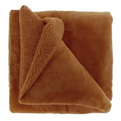 Afbeelding van je Plaid Torvah l150b200 cm leather brown koopt goedkoop bij Warentuin. Unique Living