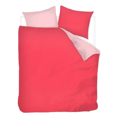 Afbeelding van Snoozing Two Tone Dekbedovertrek Lits jumeaux 270x200/220 cm + 2 kussenslopen 60x70 Fuchsia/Roze