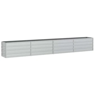 Afbeelding van Plantenbak verhoogd 320x40x45 cm gegalvaniseerd staal zilver
