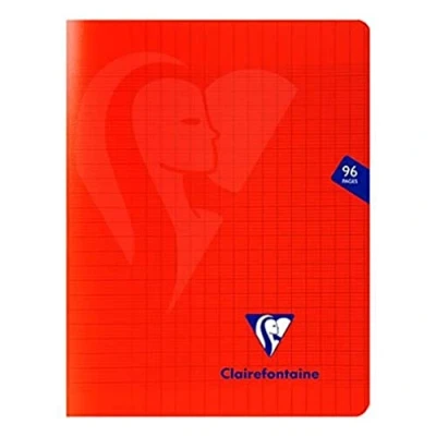 Afbeelding van Clairefontaine Mimesys notitieboek met harde omslag, A5, geruit, 96 vellen, rood