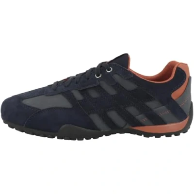 Afbeelding van Geox Sneakers laag, Heren, Maat: 39, Navy Leer/ synthetisch