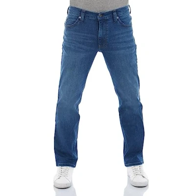 Afbeelding van Mustang Heren Jeans Broeken Tramper regular/straight Fit Blauw Volwassenen Denim Jeansbroek