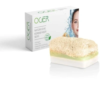 Afbeelding van Oger Natuurlijke pompoenvezelzeep, 110 g, avocado, 1 stuk