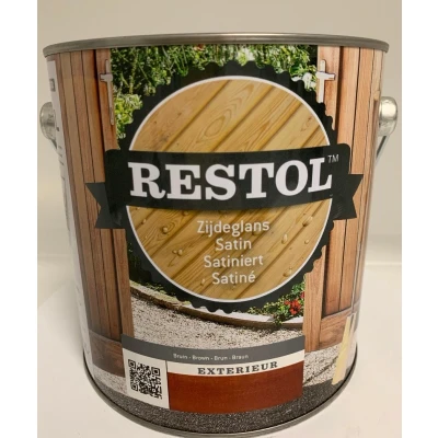 Afbeelding van Restol Houtolie Zijdeglans Notenbruin 2,5 liter
