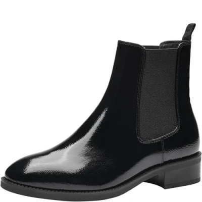 Afbeelding van Tamaris Korte laarzen, Dames, Maat: 38, Black patent Kunststof
