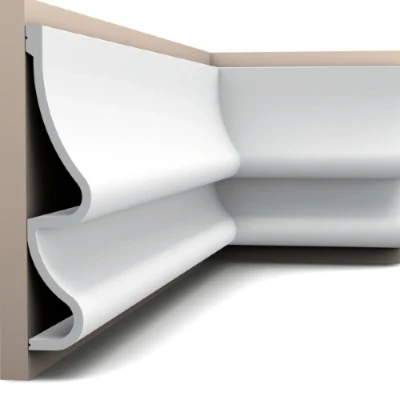 Afbeelding van Orac wandlijst P3071 Golf 200x37.2x7.6 cm verfraaiing voor aan de wand