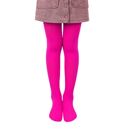 Afbeelding van L&amp;K II Kinderpanty klassieke danspanty met voet Zachte en comfortabele kousen Stretch panty in verschillende kleuren 27251, Uniek pakket donkerroze