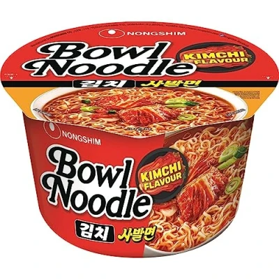 Image de Nong Shim nouilles instantanées Kimchi Bowl Noodle Soup Soupe de ramen coréennes Préparation rapide 1 x 100 g