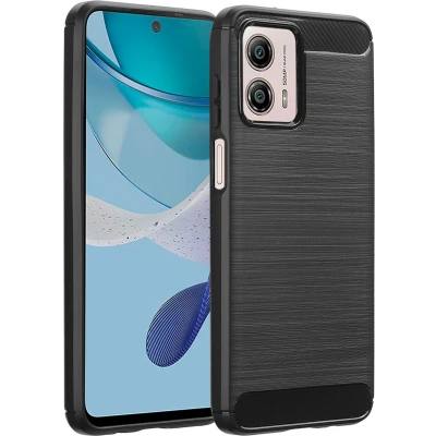 Afbeelding van imoshion Hoesje Geschikt voor Motorola Moto G53 Siliconen Brushed Backcover Zwart