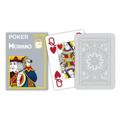 Afbeelding van Modiano poker speelkaarten grijs 4 index