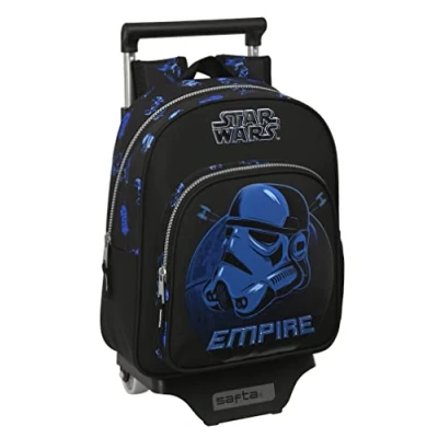 Afbeelding van Safta STAR WARS Digital Escape kinderrugzak met trolley 705, ideaal voor kinderen van verschillende leeftijden, comfortabel en veelzijdig, kwaliteit weerstand, zwart, 27 x 10 33 cm,