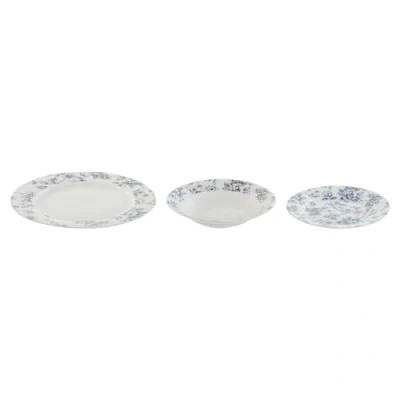 Afbeelding van Serviesset Home ESPRIT Blauw Porselein Gebloemd 18 Onderdelen 27 x 2 cm