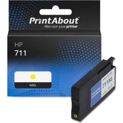 Afbeelding van Huismerk HP 711 (CZ132A) Inktcartridge Geel
