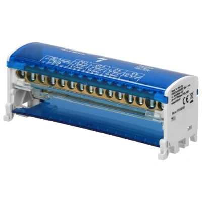Afbeelding van Orno LZ 8201 verdeelblok 80 500 A voor DIN rail of elektrisch bord met uitgangs en ingangsklemmen (15 draden)